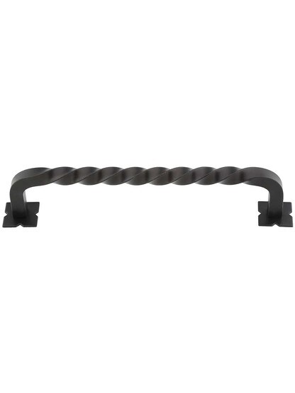 Normandy Twist D-Pull - 6 inch Center-to-Center in Matte Black.